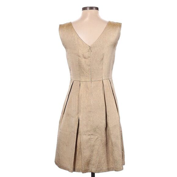 Shoshanna Size 4 Beaded Cocktail Dress in Gold - Picture 2 of 3